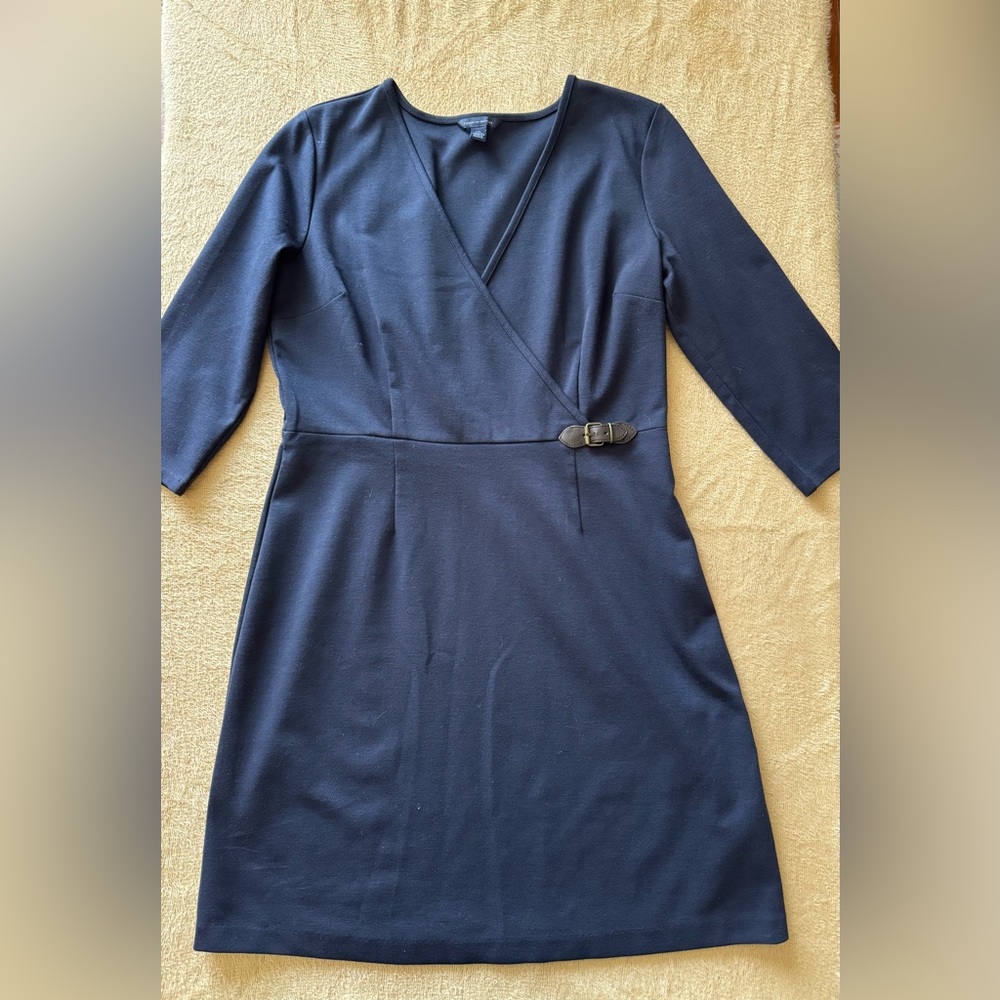Tommy Hilfiger Classic Navy Long Sleeve Dress